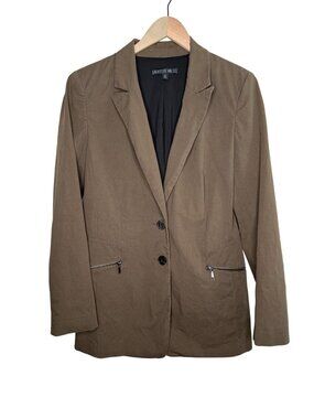 Lafayette 148 New York Womens Brown Blazer Suit Jacket Size 12